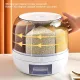 Rotating Storage Container - 5 KG - Storage Container - Food Container - Storage Jar - Food Dispenser - Cornflakes Dispenser - Cereal Dispenser - Rice Dispenser - BPA Free - For Breakfast Cereals - Rotating Food Dispenser With 6 Compartments - Kitchen Org