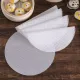 8 pieces Silicone Steam Mat - 32 cm - Reusable - Baking Mats - With Non-stick Coating - Steam Paper - For Dumplings, Buns, Dim Sum - Round - White