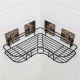 Shower Caddy Corner Shelf, Adhesive Bathroom Storage Shower Caddy Wall Mounted No Drilling & Rustproof Corner Rack Organizer for Bathroom and Kitchen, Black