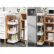 CARLA HOME Slim Storage Cart Organizer Trolley with Wheels for Kitchen, Bathroom, Laundry & Narrow Spaces (4 tier)