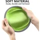 4-Piece Food Storage Container Set - Lunch Box - Collapsible Food Container - Round Silicone Lunch Box - For Camping Kitchens - BPA-Free - Green