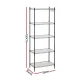 Artiss 5-Tier Kitchen Rack Shelf Shelving Unit 55x30x150CM Adjustable Metal Storage Shelves Black
