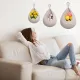 3 Pack Hanging Storage Baskets with Jute Rope Handles, Wall-Mounted Organisers for Kitchen, Bathroom, Pantry and Entryway, Black