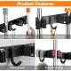 2 Pack Mop and Broom Holder Wall Mount, Non-slip Broom Hanger Wall Mount, Heavy Duty Mop Broom Organizer for Kitchen Garden Garage Laundry Room Wall Decor Organization and Storage Black 3R4H