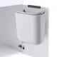 Compost Bin, 2.5 Gallon Hanging Trash Can with Lid, Kitchen Cabinet Door Under Sink Plastic Garbage Can Wall Mounted Slide Open, White
