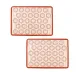 2 pieces Silicone macaron baking mat - 42 x 29.5 cm - Non-stick mat - Non-slip - Washable - Reusable - For making gingerbread / cake / bread - Non-stick silicone macaron baking tray - Red