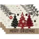 Placemats - Set of 4 - Christmas placemats - Table mats - Coasters - Christmas decorative placemats - 46x31cm - Suitable for party decorations, kitchens and dining rooms