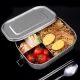 1400ml Lunchbox - Sandwich Box - Bento Box - Stainless Steel Food Containers - Adult Lunchbox - Sandwich Container - Metal Bento Lunchbox - Stainless Steel Food Storage Containers with Separate Compartments - Leakproof - Reusable - Microwave Safe