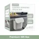 Compost Bin, 2.5 Gallon Hanging Trash Can with Lid, Kitchen Cabinet Door Under Sink Plastic Garbage Can Wall Mounted Slide Open, White