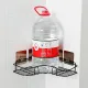 Shower Caddy Corner Shelf, Adhesive Bathroom Storage Shower Caddy Wall Mounted No Drilling & Rustproof Corner Rack Organizer for Bathroom and Kitchen, Black