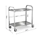 Cefito 2-Tier Stainless Steel Kitchen Trolley with Wheels 84x56x98cm