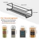 2-Piece Stainless Steel Spice Rack Wall Mounted for Home Organization, Silver