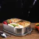 1400ml Lunchbox - Sandwich Box - Bento Box - Stainless Steel Food Containers - Adult Lunchbox - Sandwich Container - Metal Bento Lunchbox - Stainless Steel Food Storage Containers with Separate Compartments - Leakproof - Reusable - Microwave Safe