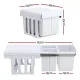 Cefito Pull Out Bin Kitchen Triple Slide Garbage Rubbish Bins Basket White 31L