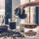 Glass Food Storage Container with Wooden Lids Small Coffee Jar Sugar Canister Airtight Food Storage Container Coffee Container for Nut Spice Candy Loose Tea（9.5*8cm）