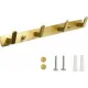 Wall Gold, Bedroom Kitchen, Towel Rack Entrance Coat Rack Coat Hook with 4 Hooks Mounted Bathroom Coat Rack