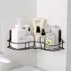 Shower Caddy Corner Shelf, Adhesive Bathroom Storage Shower Caddy Wall Mounted No Drilling & Rustproof Corner Rack Organizer for Bathroom and Kitchen, Black