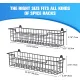 Spice Rack Organizer Wall Mount, Spice Organization Storage Shelf for Cabinet Door, 2 Packs Wall Spice Rack Saving Space for Kitchen, Black
