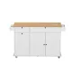 Artiss Kitchen Island Trolley Rolling Serving Cart Storage Drawer Cabinet 150cm White