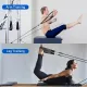 Pilates Straps - Double Loop D-Ring Straps for Reformer, Padded, Home Gym Workout 1 Pair Pilates Double Loop Straps for Reformer Fitness D-Ring Straps Handle,