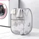 2 Pcs Popup Mesh Laundry Baskets, Collapsible and Portable Clothes Washing Laundry Hampers with Reinforced Carry Handles, Gray Clothes Hamper for Home, Travel, College Dorm