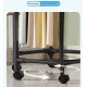 Black single layer  360°Rotating Portable Garment Rack - Heavy Duty Rolling Clothes Stand with Wheels for Bedroom & Laundry