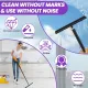 Extendable Shower Squeegee - Up to 120 CM - With Hanging Hook and Squeegee Cloth - Floor Squeegee / Window Squeegee with Long Handle - Shower and Bathroom Squeegee - For Windows, Mirrors, Bathroom, Smooth Surfaces