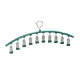 3PCS Windproof Clothes Drying Rack Balcony Hanger Pantyhose Underwear Clips - Green