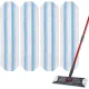 H2prO Mop Pads Replacements Compatible with Flat Mop System, Replace Mop Heads for Mop, Machine Washable Reusable Microfiber Pad Refills for Floor Cleaning (4 Pack)