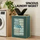 Artiss 2 Sections Laundry Basket with Removable Bags Foldable Black