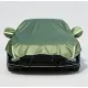 Half Car Cover Sedan with Green Reflective Strip,All Weather Car Body Cover for Sun, Rain, Dust(Fit hatchbacks Length 3.8m to 4.3m)-green