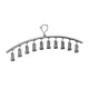 3PCS Windproof Clothes Drying Rack Balcony Hanger Pantyhose Underwear Clips - Grey