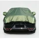 Half Car Cover Sedan with Green Reflective Strip,All Weather Car Body Cover for Sun, Rain, Dust(Fit People Movers,Utes Length 5.2m to 5.8m)-green