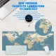 Large 80x30x0.2cm World Map Desk Mat, Non Slip Stitched Edge Keyboard Mouse Pad for Off Home