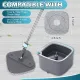 Square Microfiber Mop Pads Compatible with True & Tidy True Spin Mop - Mop Replacement Pads for Square Spin Mop and Bucket - Washable Pads fit for All 9 Inch Square Spin Mop (4 Pack)