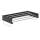 Foldable Wall Hanging Clothes Drying Rack Invisible Balcony Towel Laundry Rack - Black