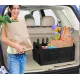 Blue and Black Heavy Duty Collapsible Car Boot Organiser - Large 65L Waterproof Trunk Storage Box with Compartments for SUV & Car