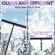 Extendable Shower Squeegee - Up to 120 CM - With Hanging Hook and Squeegee Cloth - Floor Squeegee / Window Squeegee with Long Handle - Shower and Bathroom Squeegee - For Windows, Mirrors, Bathroom, Smooth Surfaces