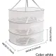 Clothes Drying Rack - Three-Tier Mesh Hanging Drying Rack - Foldable - Zippered - Suitable for drying plants, buds, fruits, flowers, vegetables, fabrics, etc.