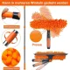 2-in-1 Window Squeegee with Telescopic Handle, 4.5m, Orange - Effective Cleaning for High Windows Cars Showers Indoors Outdoors