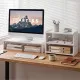 Artiss Monitor Stand and 3-Tier Desk Organiser 2-in-1 Modular Computer Monitor Riser PVC Desktop Shelf Holds 20kg for Office Students Gaming
