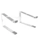 Desktop Laptop Stand Ergonomic Aluminum Alloy Laptop PC Computer Riser Cooling Shelf for Home Office Silver