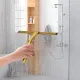 Shower Squeegee and Window Squeegee, Stainless Steel, Cleaner for Bathroom Showers Glass Doors, Home Mirrors, Car Windows Wiper, 10 Inch, Gold