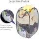 2 Pcs Popup Mesh Laundry Baskets, Collapsible and Portable Clothes Washing Laundry Hampers with Reinforced Carry Handles, Gray Clothes Hamper for Home, Travel, College Dorm