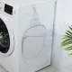 Collapsible Laundry Bag Foldable Laundry Hamper Large Laundry Basket Mesh Wall Mounted for Bathroom with Hook Grey Mesh