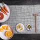 PVC placemat, 4 pieces non-slip heat-resistant placemats, washable vinyl placemats, set of 4 - gray