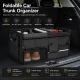 Black Car Boot Organiser - Foldable Waterproof Large Capacity Trunk Storage Box, Space Saving Vehicle Cargo Storage for Groceries, Tools and Travel Essentials