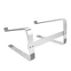 Desktop Laptop Stand Ergonomic Aluminum Alloy Laptop PC Computer Riser Cooling Shelf for Home Office Silver