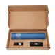 Mandala Yoga Mat Premium Bundle, Includes Yoga Mat 188cm H x 61cm W, Yoga Strap & Steel Hydration Bottle - Midnight Blue