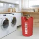 Collapsible laundry basket, Large laundry basket 90 L, Standalone laundry basket with high base, Foldable laundry bucket, red